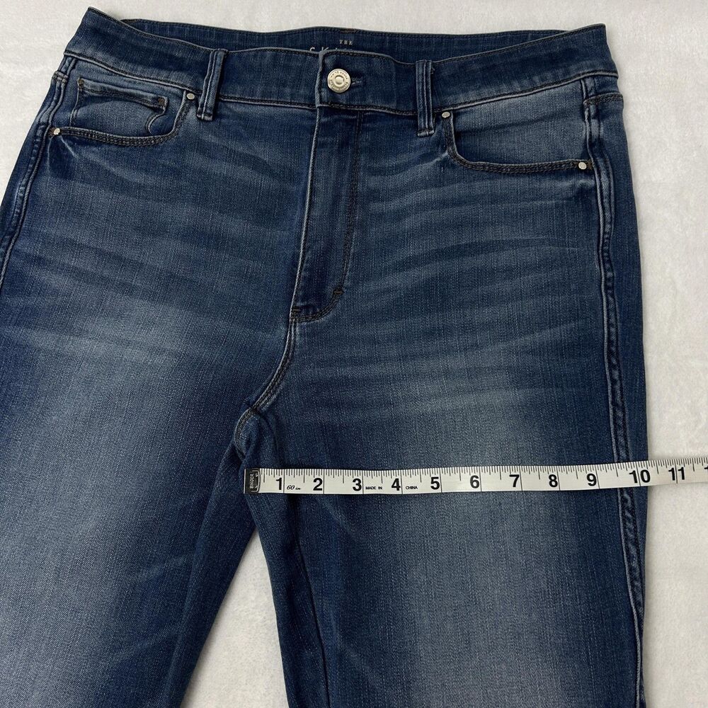 White House Black Market Jeans Womens 12L Blue The Skinny Flare Stretch Denim - Picture 9 of 11